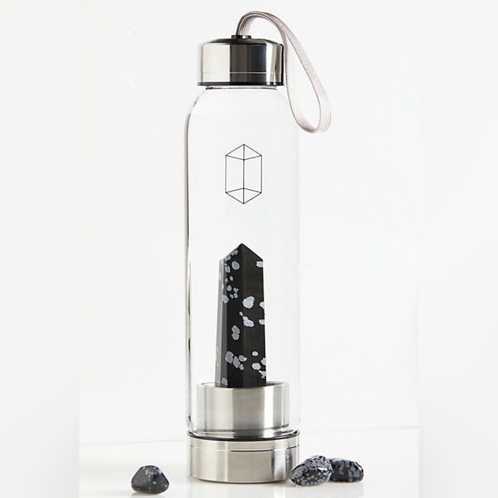 Glacce Crystal Elixir Water Bottle in Obsidian